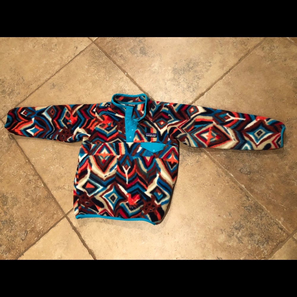 Patagonia retro pile 1/4 zip multi-colored jacket